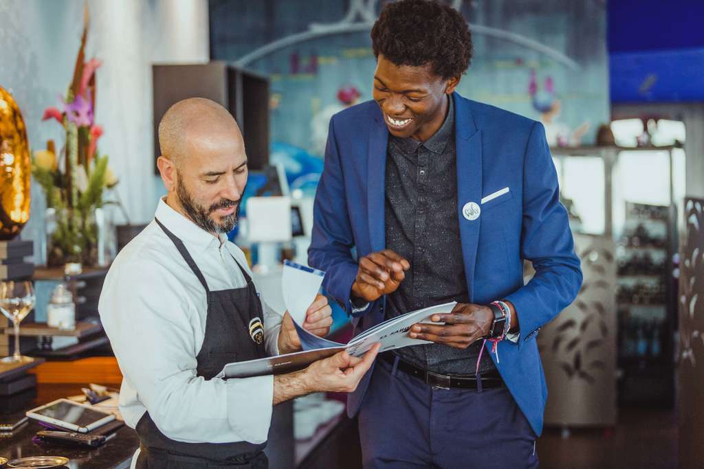 Papis Diouf with Bohemia Suites & Spa's Chef, Juan Bertolín. — Photo by Shiji